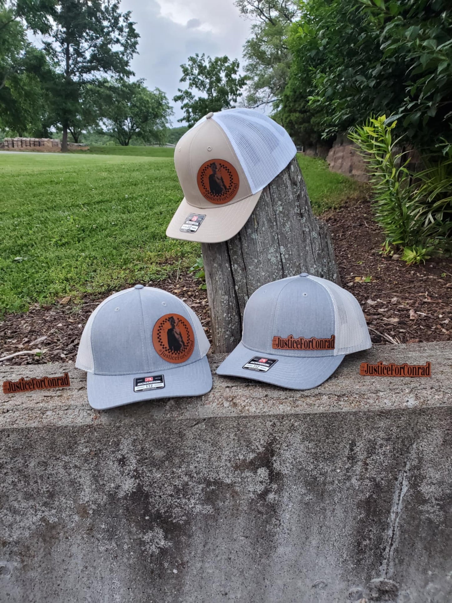 Justice For Conrad  Richardson 112 Khaki and White Ball Cap