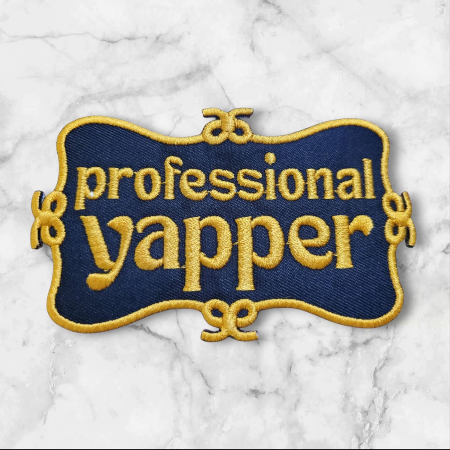 Professional Yapper Patch - Funny Embroidered Iron On Appliqué for Jackets, Backpacks & Clothing - Humorous Gift Patch