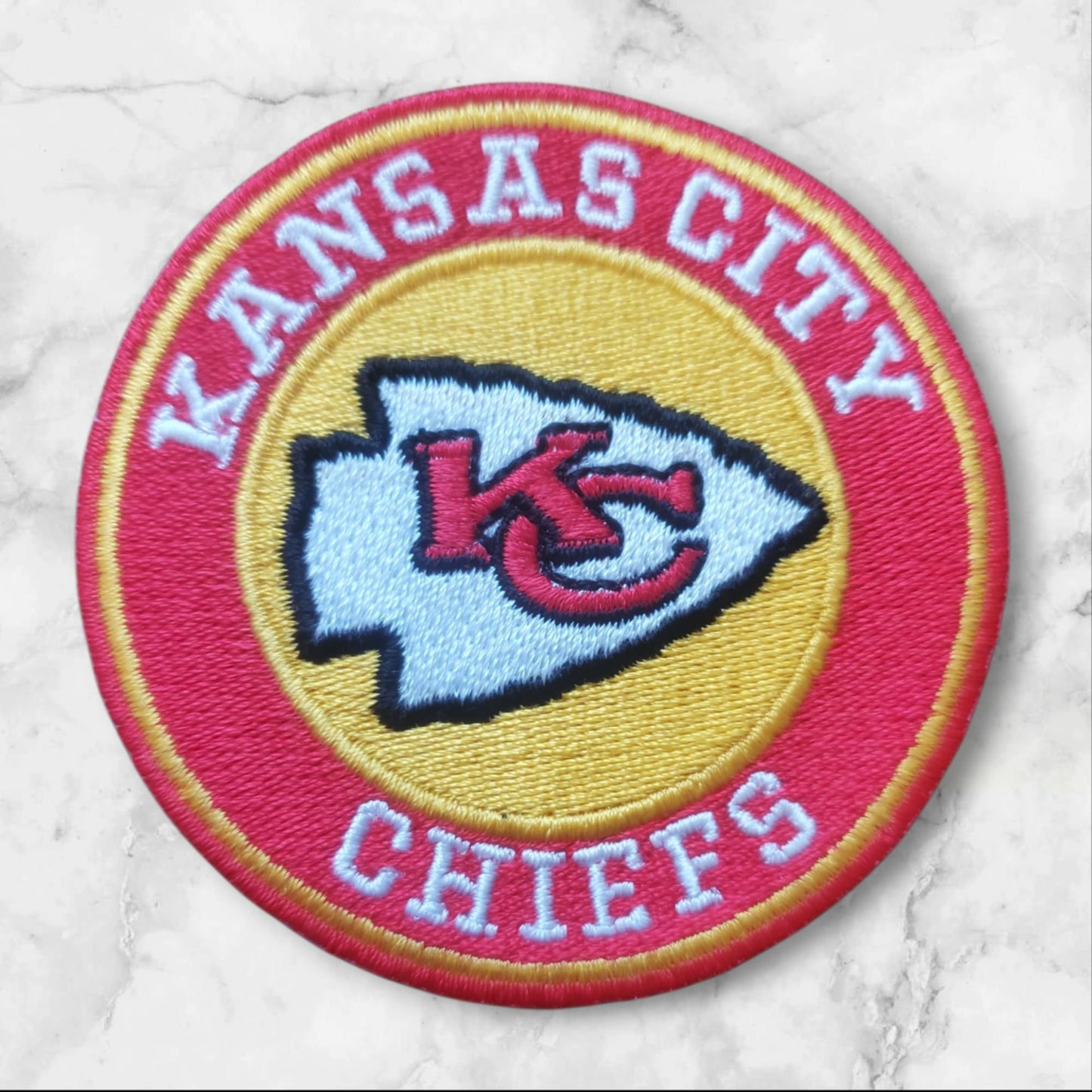 Kansas City Football Round Embroidery Patch – Sew or Iron On