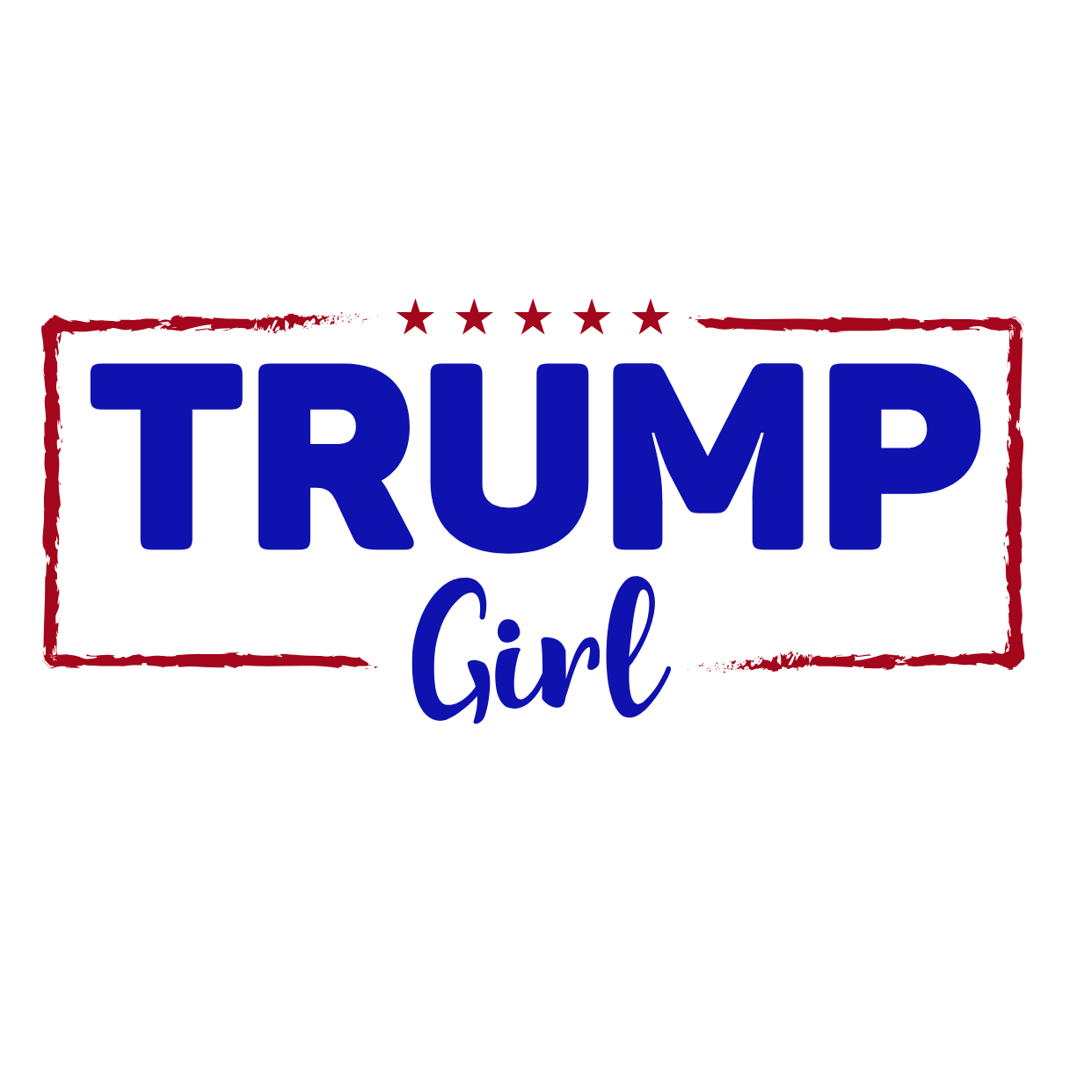 🧢 DTF Transfer – Trump Girl with Patriotic Style | Made for Trucker Hats