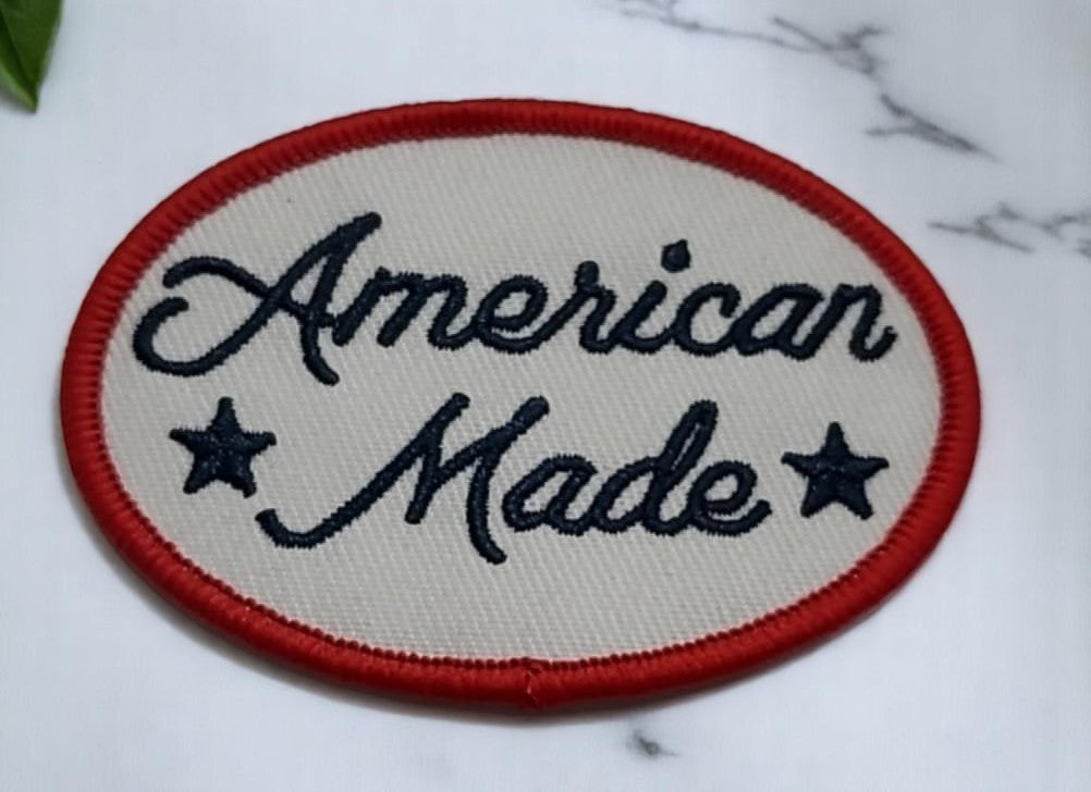 Made in America Iron-On Patch for Hat – Patriotic Patch for Customization