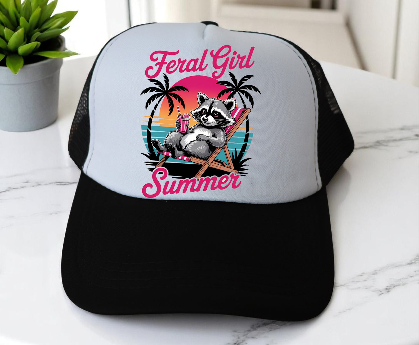 π₯"FERAL GIRL SUMMER" Premium DTF Hat Patch β Vibrant, Durable & Full of Personality! π₯ (Patch ONLY, NO HAT)