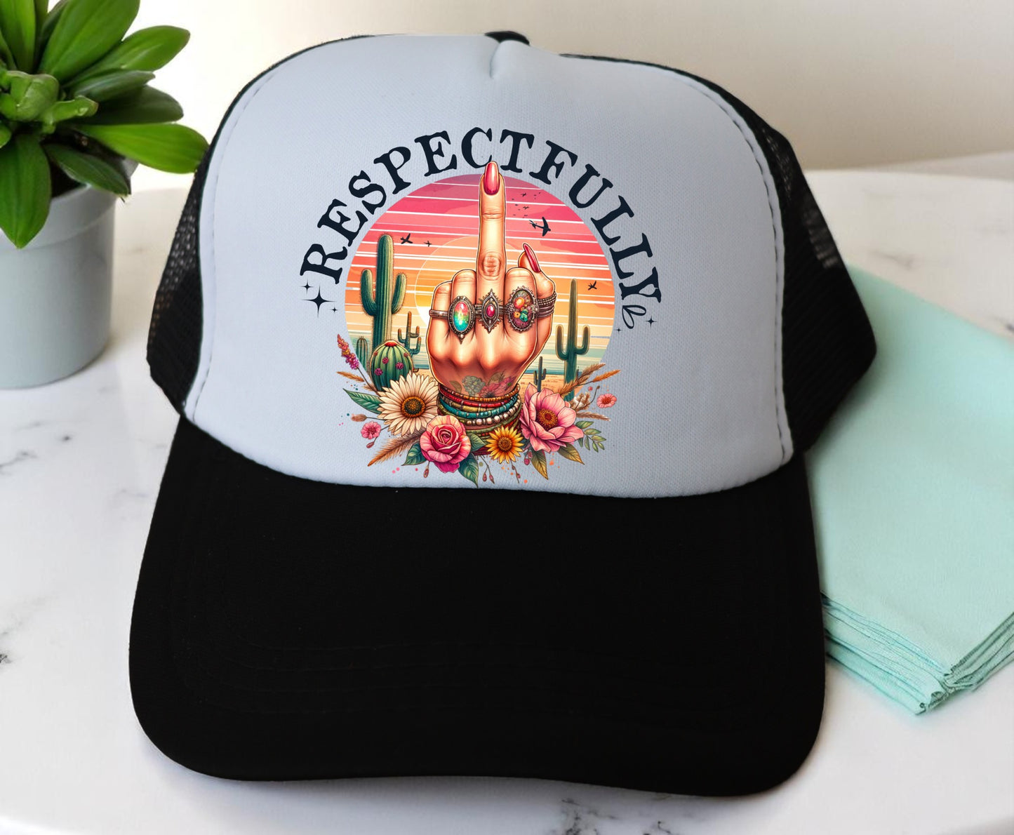 π₯"RESPECTFULLY FU" Premium DTF Hat Patch β Vibrant, Durable & Full of Personality! π₯ (Patch ONLY, NO HAT)