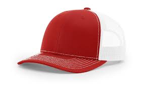 Richardson 112 Blank Trucker Hat — Premium Fit & Classic Style Red & White