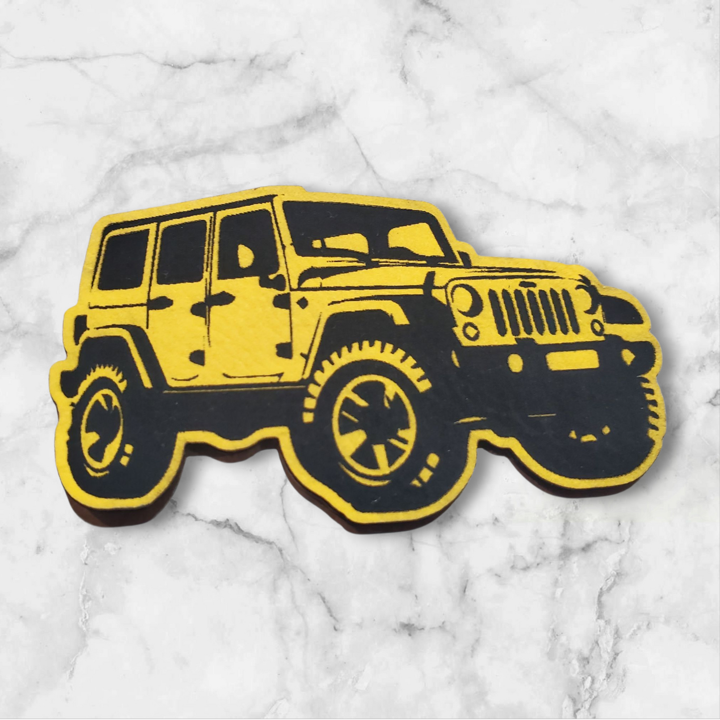 Custom Jeep Leather Patch Yellow Color