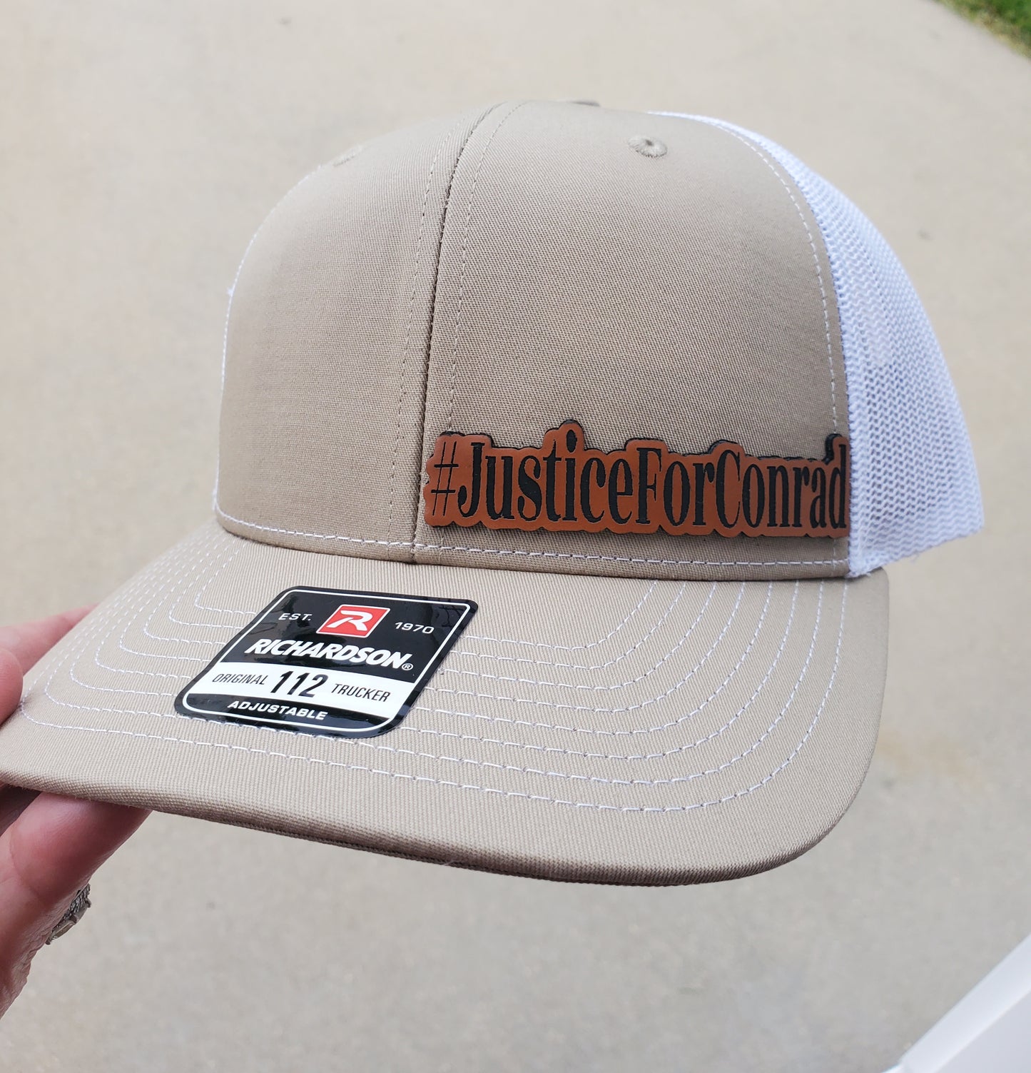 Justice For Conrad  Richardson 112 Khaki and White Ball Cap