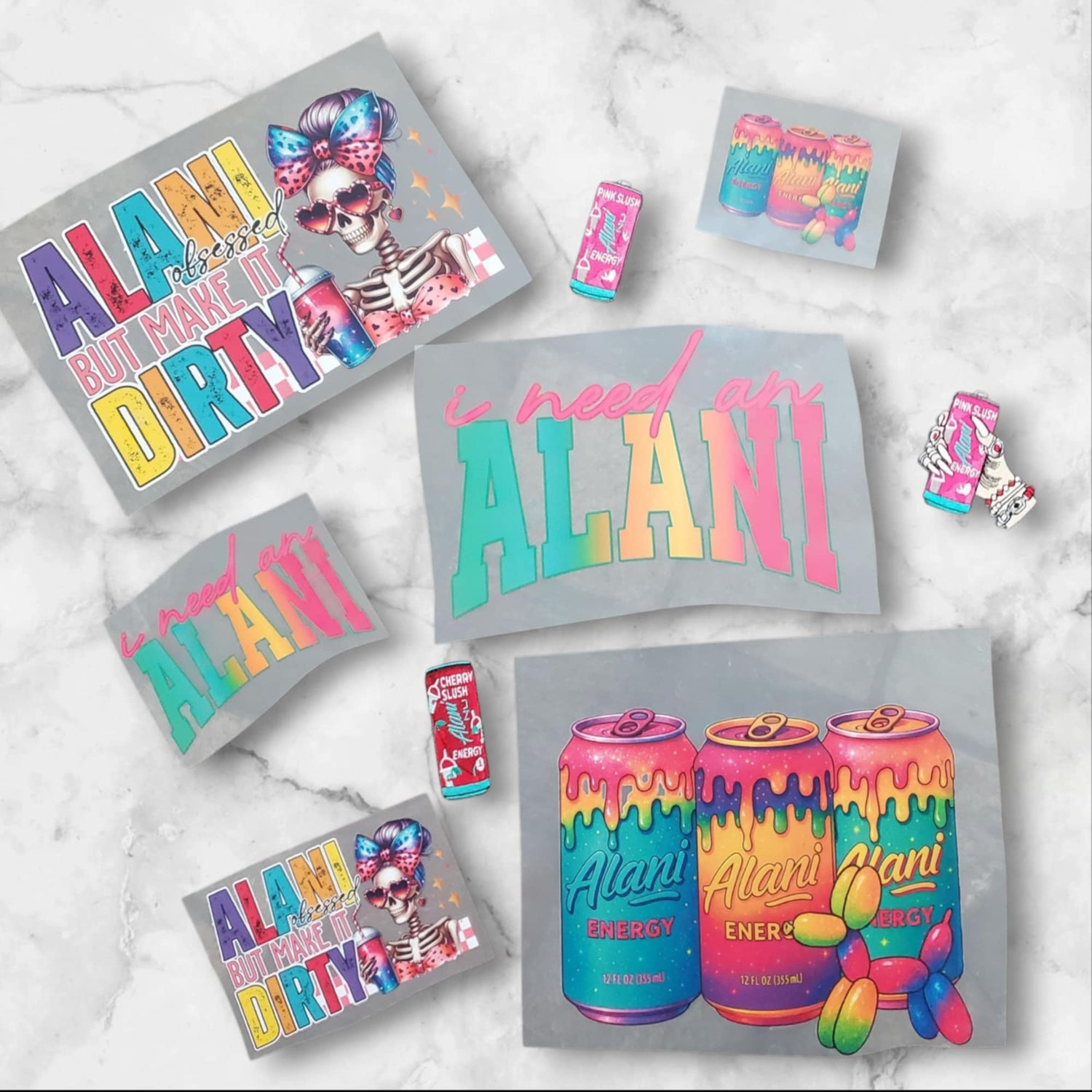 Alani Obsessed Trucker Hat Blanks, DTFs & Patches for  SHIRTS and HATs