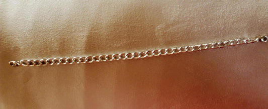 Silver Chunky Chain - 10 Inches with Double Lobster Clasp