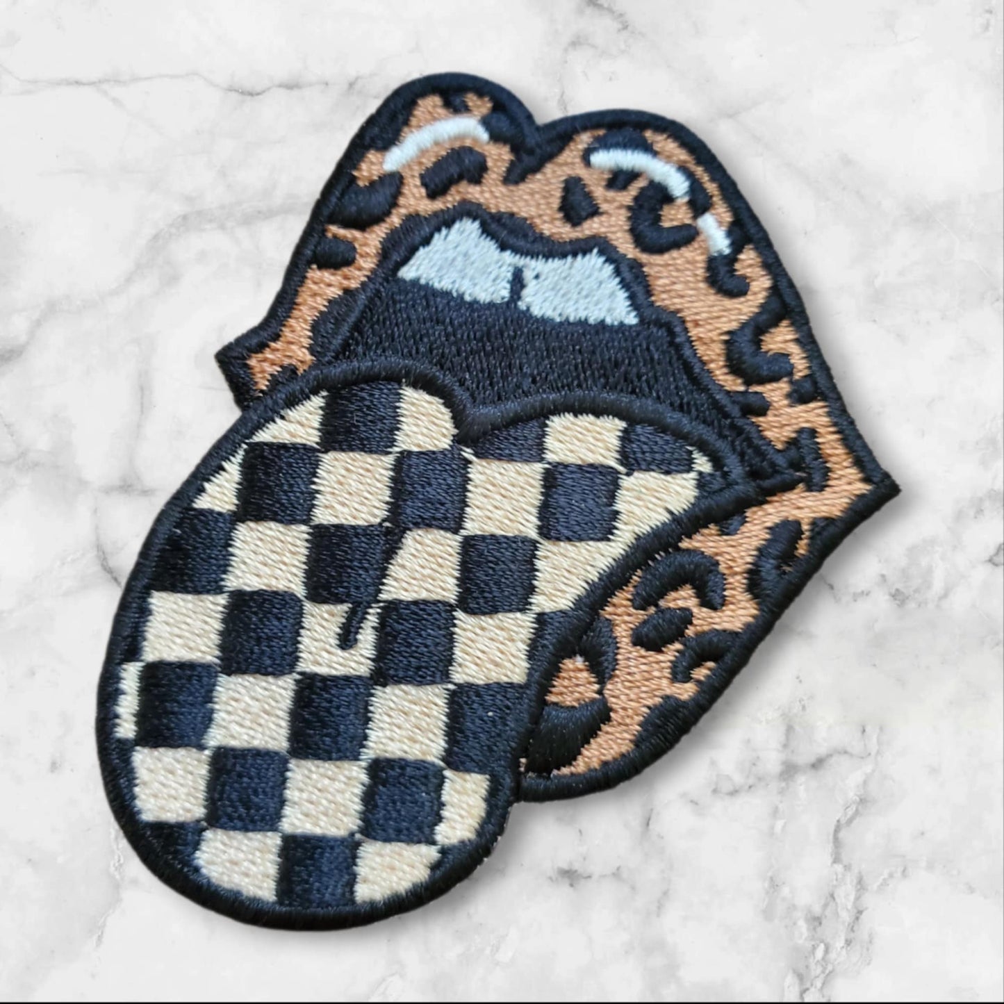 Wild Cheetah Mouth Embroidery Patch - Retro Trucker Hat Style