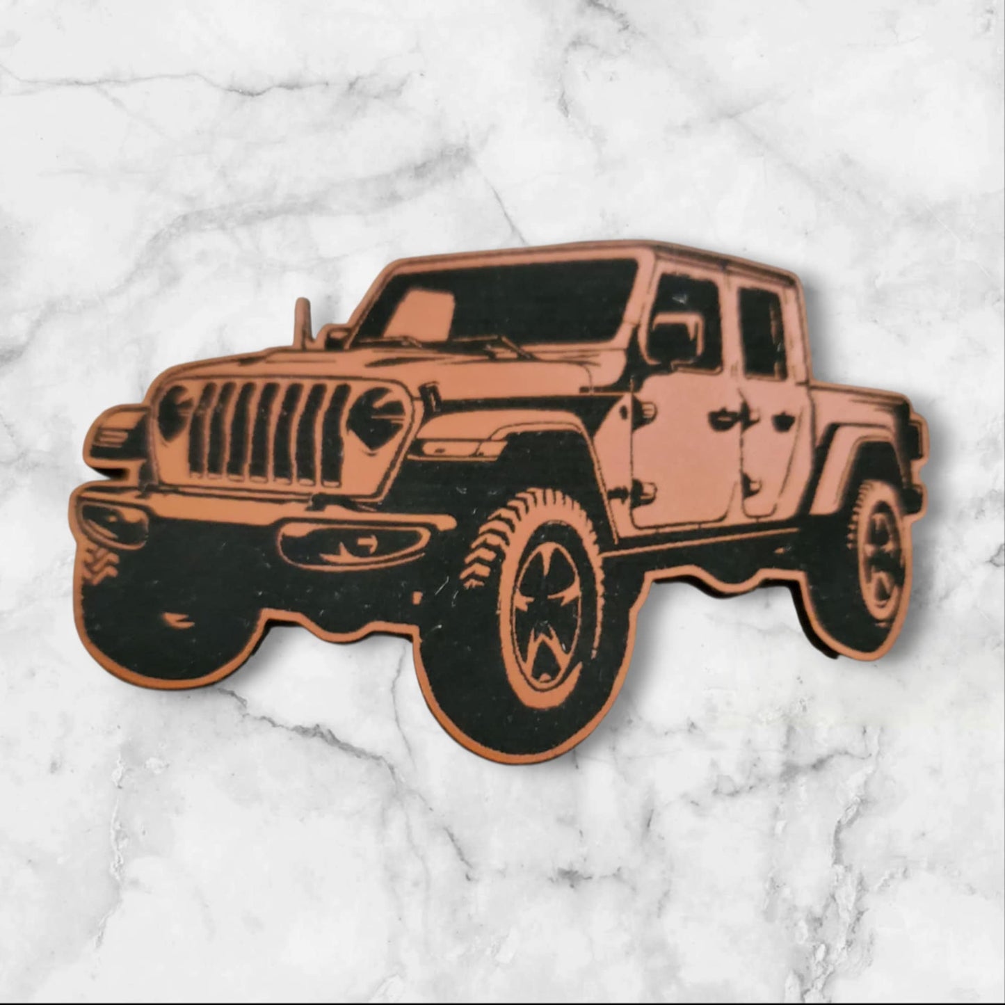 BBHB Exclusive Leatherette Jeep Gladiator Patch | Premium Truck Patch | Off Road Adventure Badge | Jeep Accessories | Custom Vehicle Patch (Brown)
