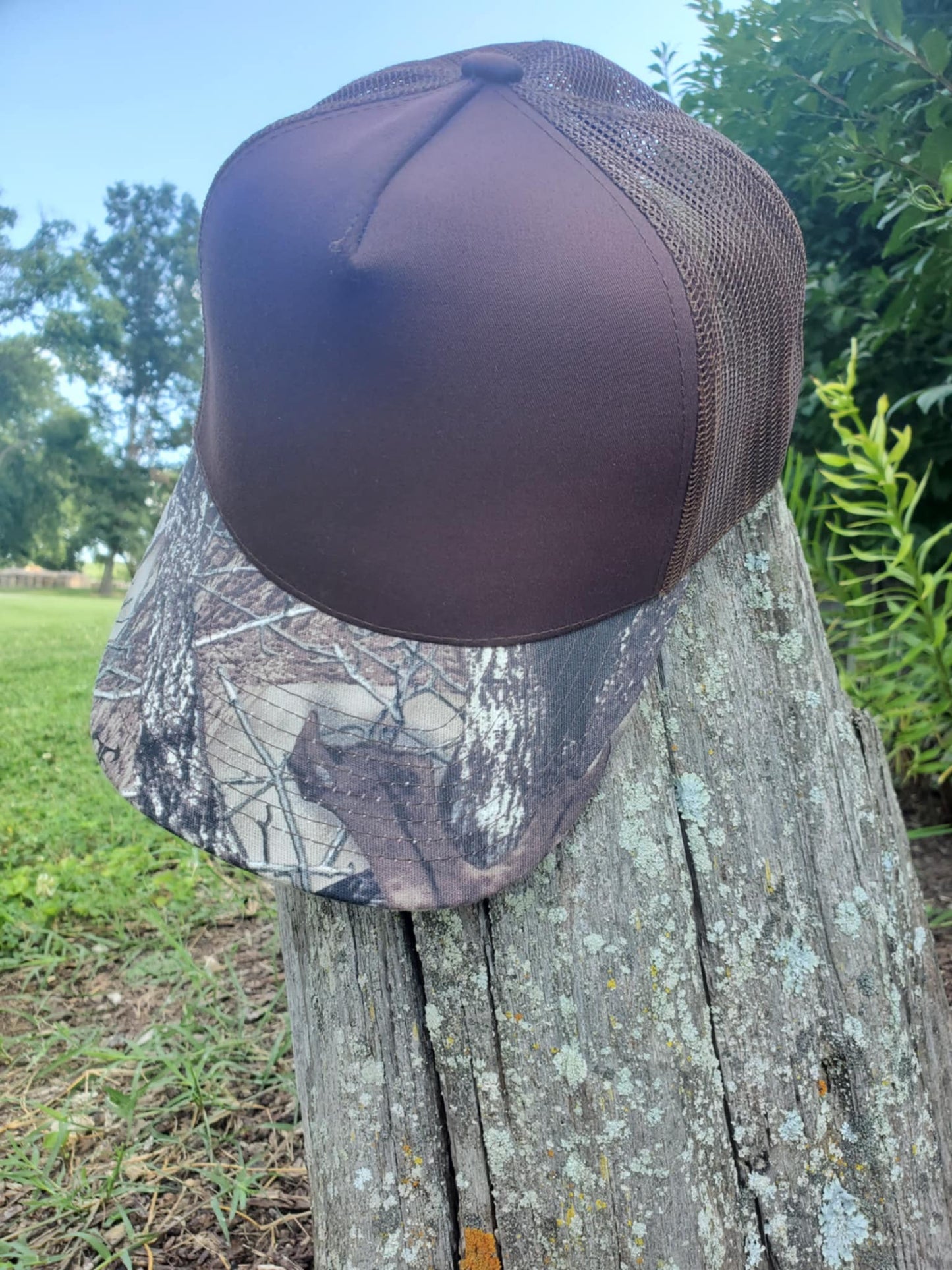 CAMO 5-Panel Structured Hat – Brown/TrueTimber HTCF/Brown