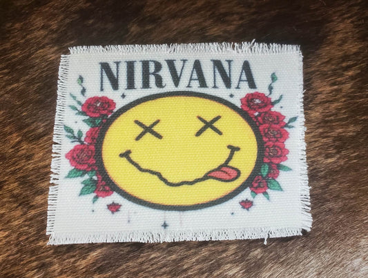Rustic Iron-On Patches | Handmade Canvas Style Patches with Fringe Edge |Vintage Nirvana