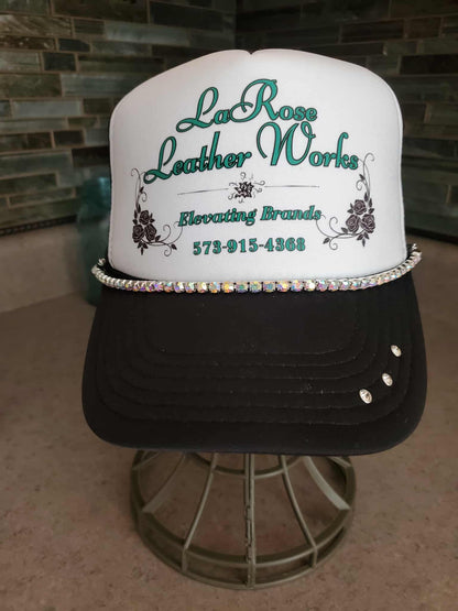 Clear CHUNKY Rhinestone Hat Chain - 10 Inches with Silver Lobster Clasp