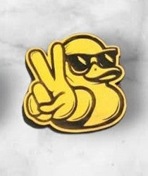BBHB Yellow Jeep Ducky Patch 2" | Cool Duck Sunglasses Leatherette Badge | Jeep Duck Accessories | Rubber Duck Jeep Patch | Fun Jeep Decor