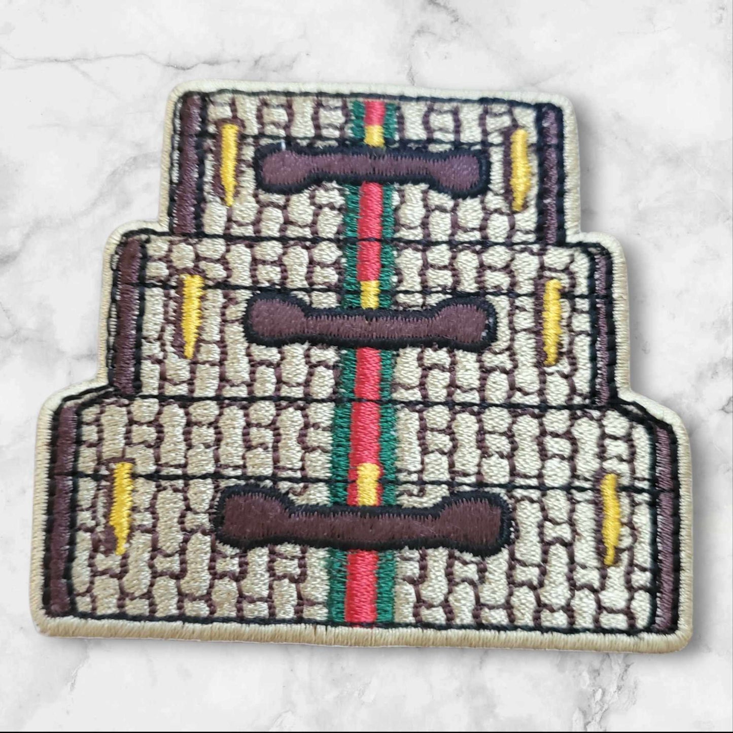 Designer-Inspired Luggage Stack Embroidery Patch