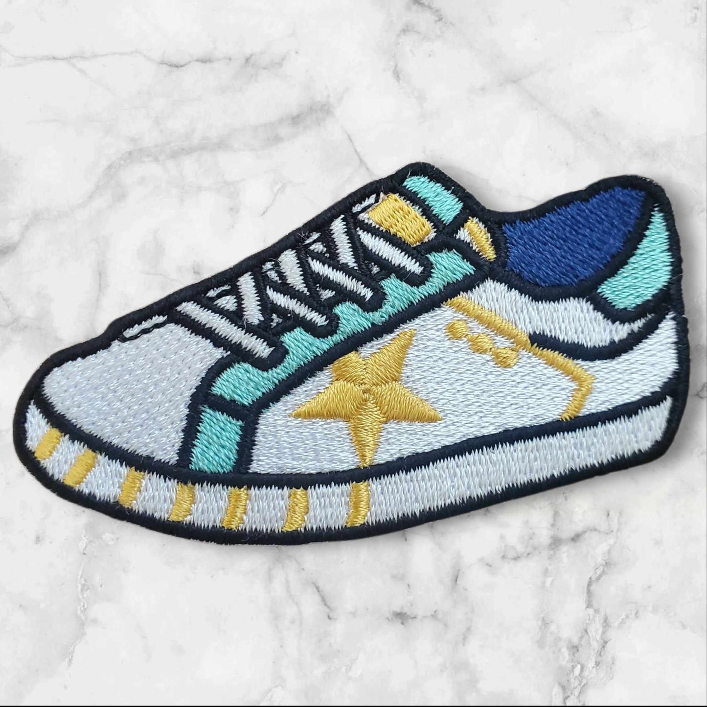 Designer Shoe Premium Embroidery Patch – Luxe Filler for Trucker Hats