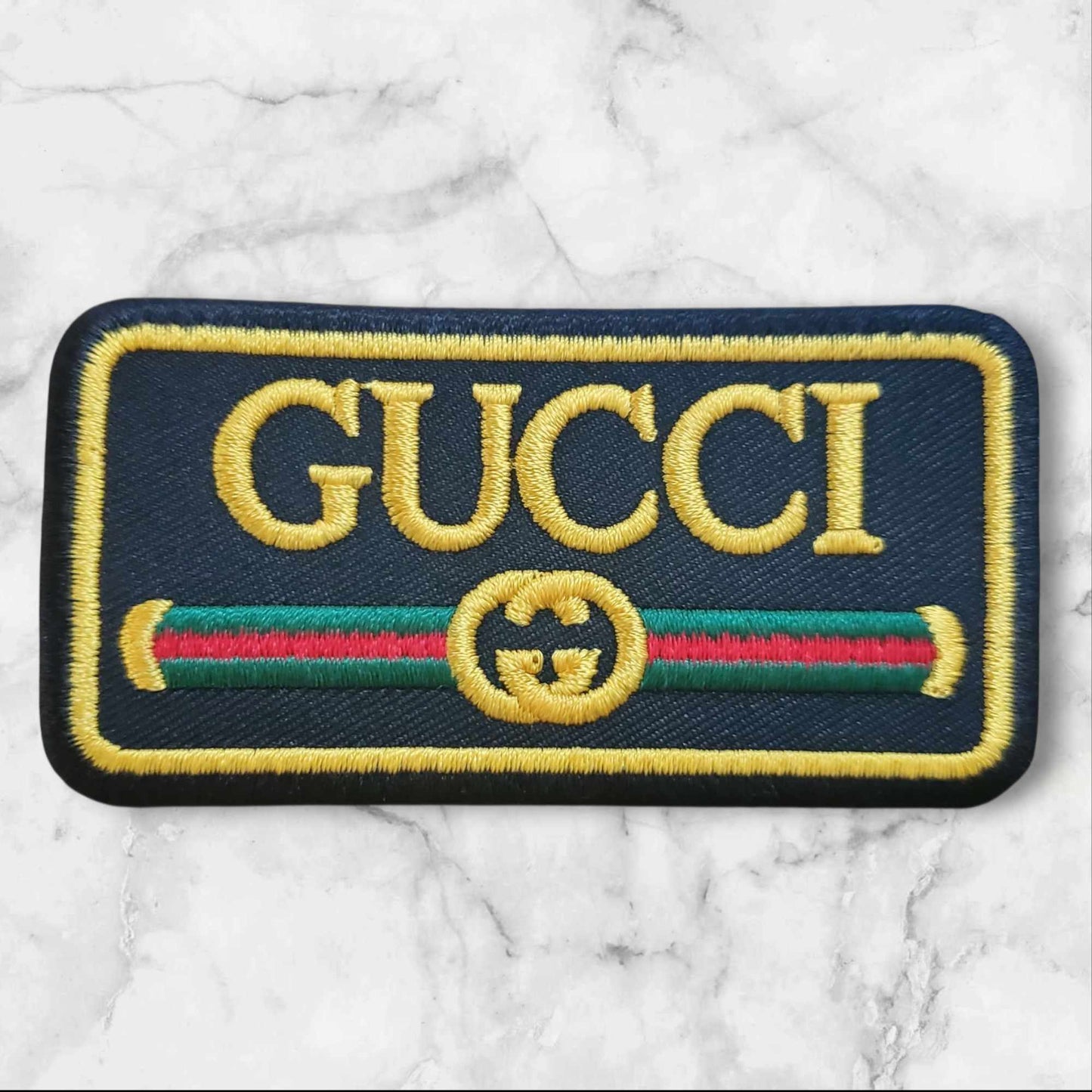 Guccy Black & Gold Rectangle Patch – Premium Trucker Hat Luxury