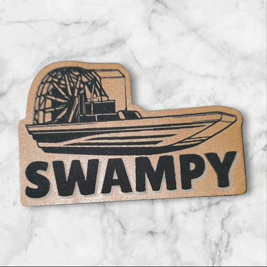 Swampy — Airboat Leather Hat Patch