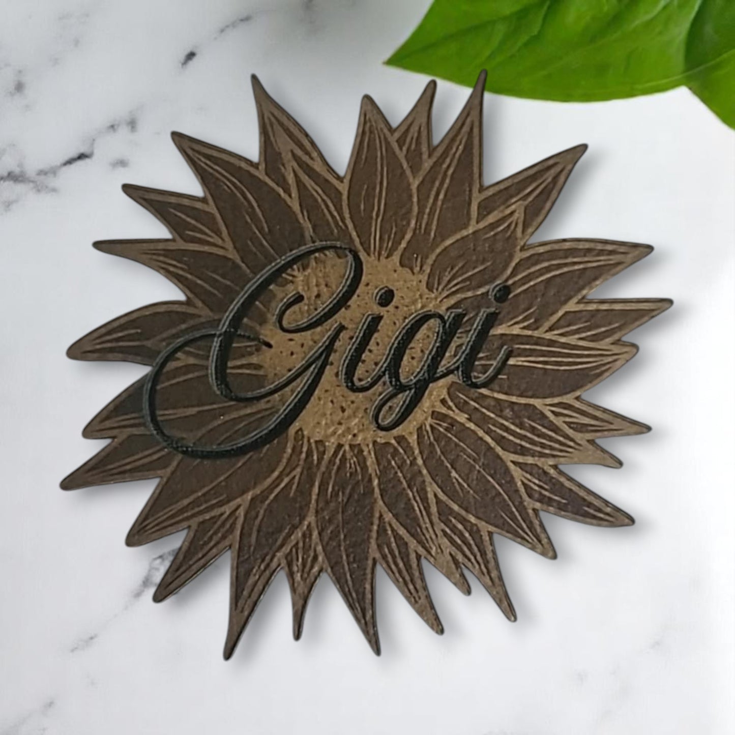 GIGI Sunflower Premium Patch (3 Inches) Brown with Gold Accents