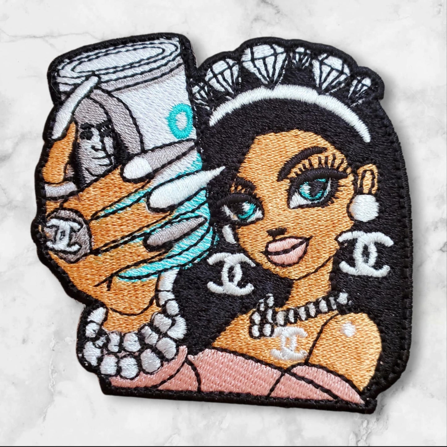 “You Got Me Throwing Blue Strips with Girl” Inspired Patch — Statement Embroidery
