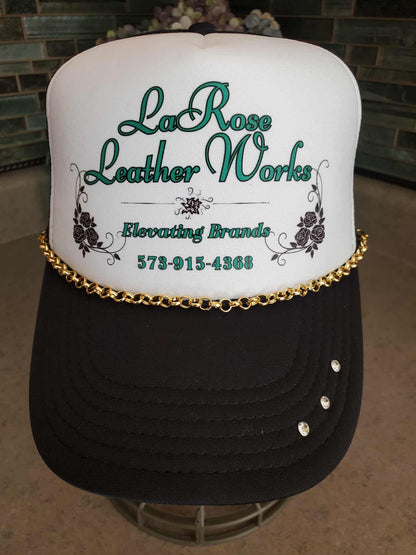 Elegant Gold Custom Trucker Hat Chains – 9.5" to 10" Interchangeable Statement Hat Accessories