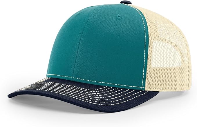 Richardson 112 Blank Trucker Hat — Premium Fit & Classic Style  Blue Teal/Birch/Navy