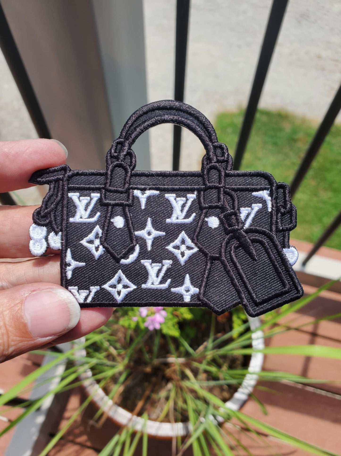 Luxe Inspired Designer Purse Embroidery Patch — Statement Accessory