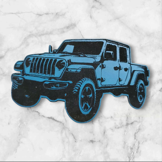 BBHB Exclusive Leatherette Jeep Gladiator Patch | Premium Truck Patch | Off Road Adventure Badge | Jeep Accessories | Custom Vehicle Patch (Blue)