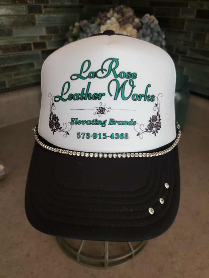 Clear Rhinestone Hat Chain - 10 Inches with Silver Lobster Clasp