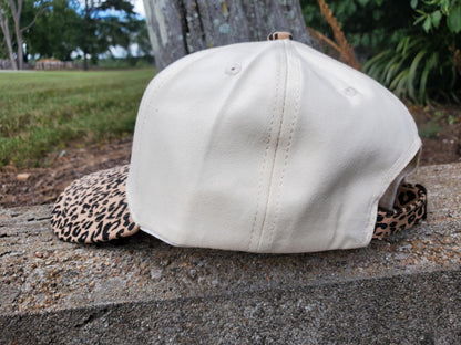 Limited Edition Premium Leopard Print Brim Canvas Blank Hat - Exclusive Designer Baseball Cap