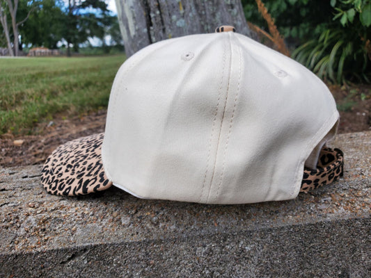 Limited Edition Premium Leopard Print Brim Canvas Blank Hat - Exclusive Designer Baseball Cap