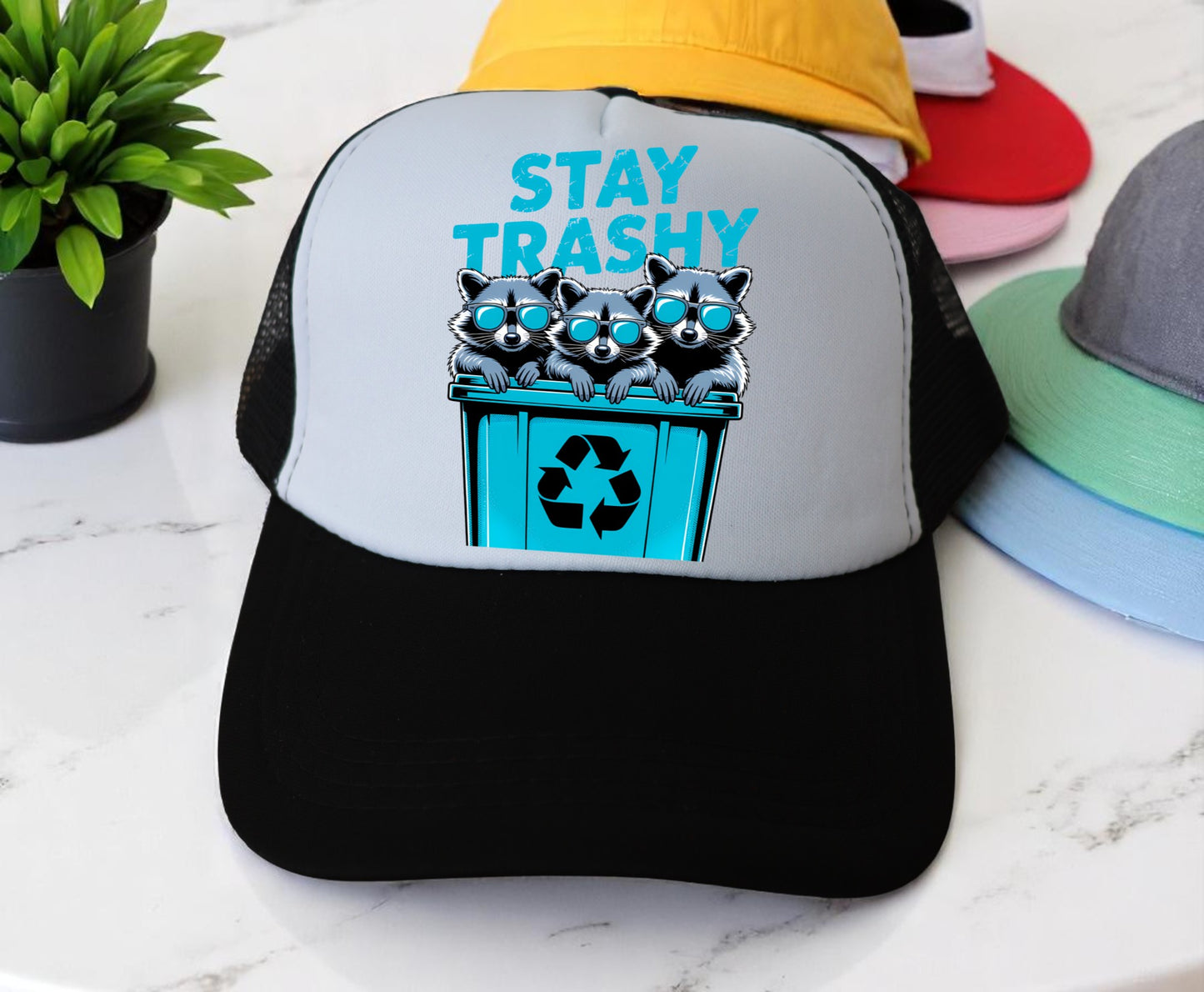 🔥"STAY TRASHY Turquoise" Premium DTF Hat Patch – Vibrant, Durable & Full of Personality! 🔥 (Patch ONLY, NO HAT)