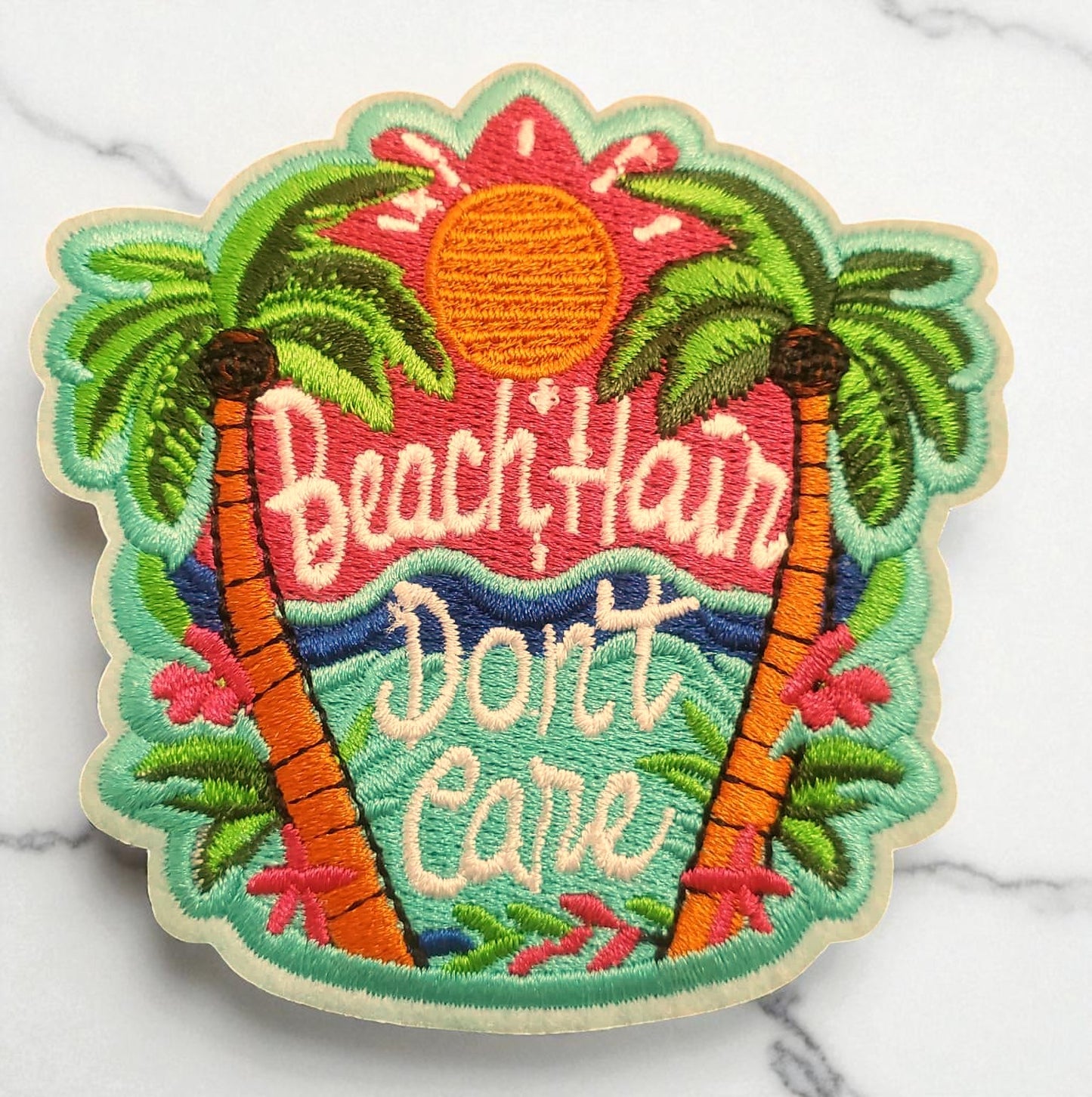 Beach Hair Don’t Care Embroidery Patch