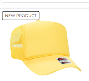 Yellow High Crown Trucker Hat – Vibrant Blank for Statement Designs