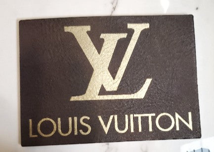 Custom Leatherette Patch – LV-Inspired Premium Faux Leather Appliqué | Designer Look That Dresses Up Everything