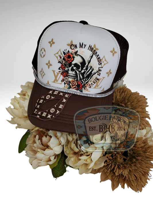 Classy with Sass, On My Husbands Last Nerve Trucker Hat