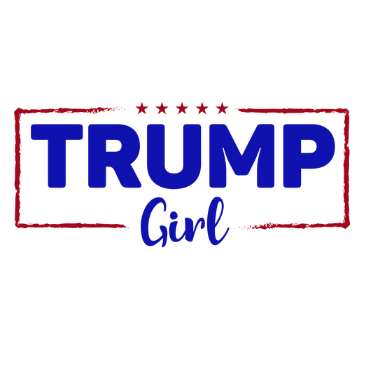 🧢 DTF Transfer – Trump Girl with Patriotic Style | Made for Trucker Hats