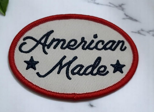 Made in America Iron-On Patch for Hat – Patriotic Patch for Customization