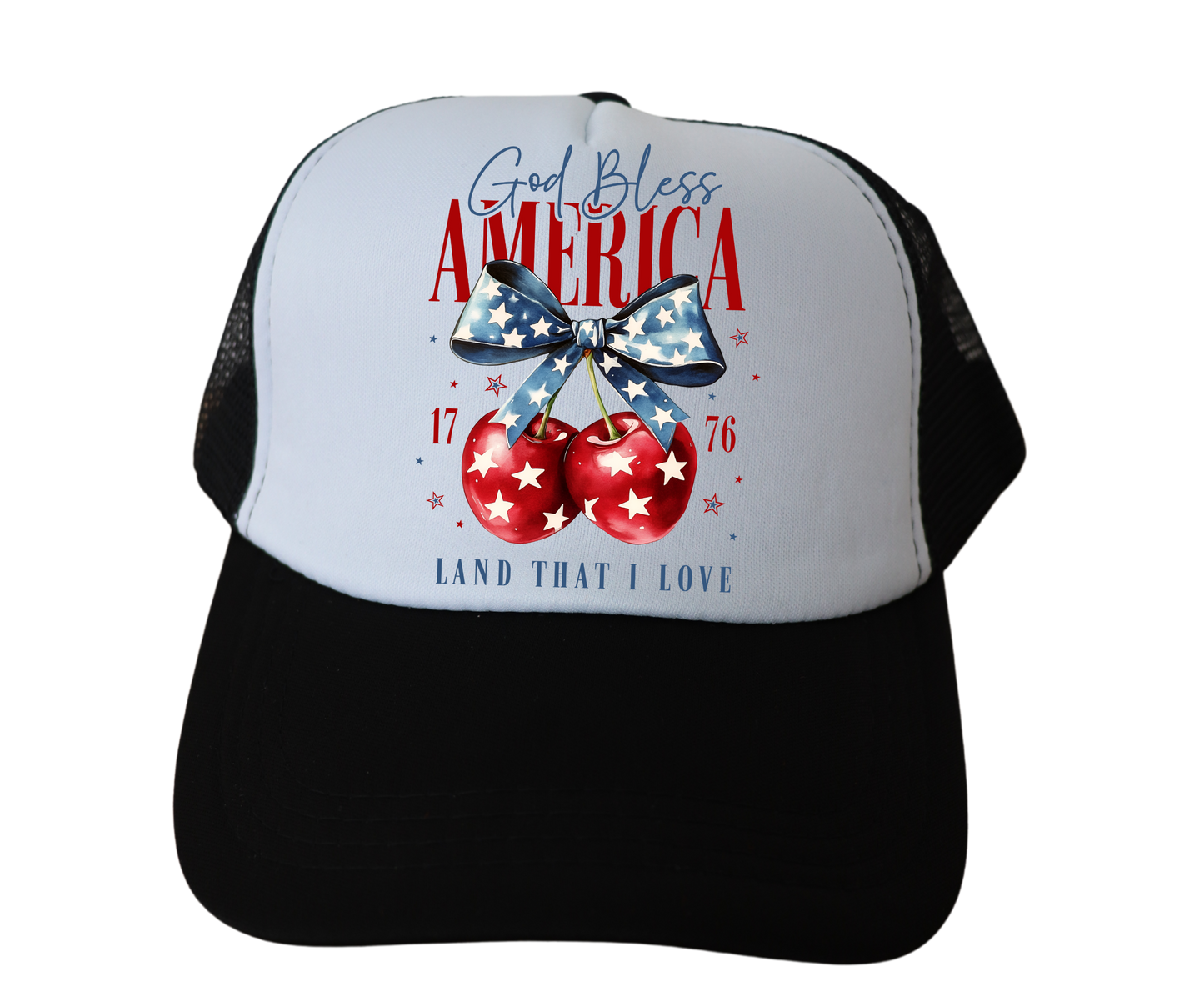 Patriotic Cherries Tee – God Bless America Design