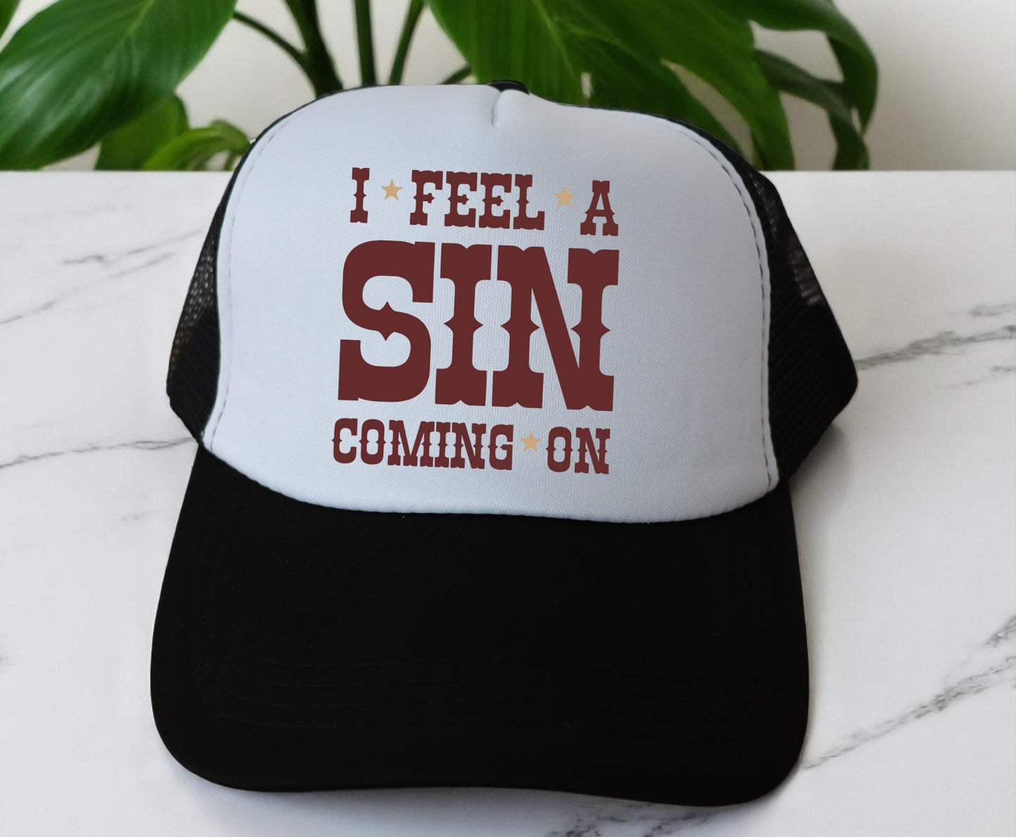 🔥"I FEEL A SIN COMING ON" Premium DTF Hat Patch – Vibrant, Durable & Full of Personality! 🔥 (Patch ONLY, NO HAT)