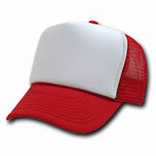 Non Branded Red-White Foam Trucker Hat