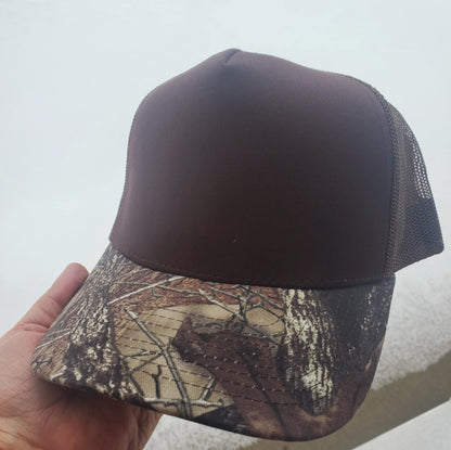 5-Panel Structured Hat – Brown/TrueTimber HTCF/Brown