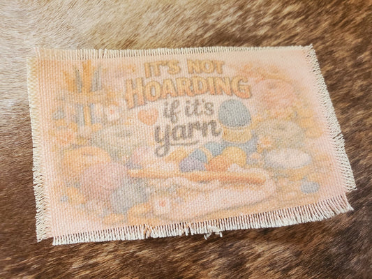 Rustic Iron-On Patches | Handmade Canvas Style Patches with Fringe Edge | It's Not Hoarding if it's Yarn