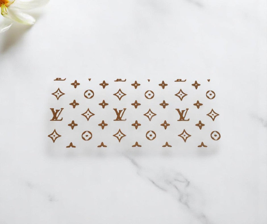 Medium Letter Designer Inspired DTF Images for Ballcap Lid GOLD