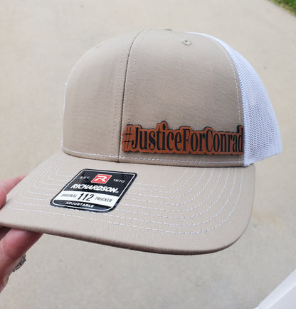 Justice For Conrad  Richardson 112 Khaki and White Ball Cap